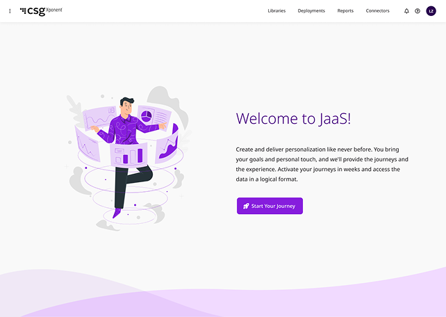 Graphic showing the cycilical flow of a typical user within the JaaS ecosystem